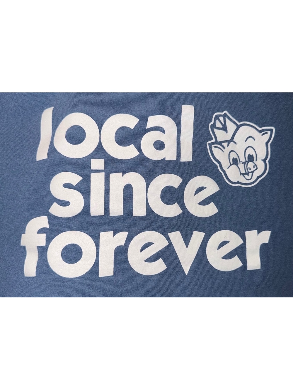 Piggly Wiggly "Local Since Forever" Cornflower Blue Long Sleeve Shirt - Medium